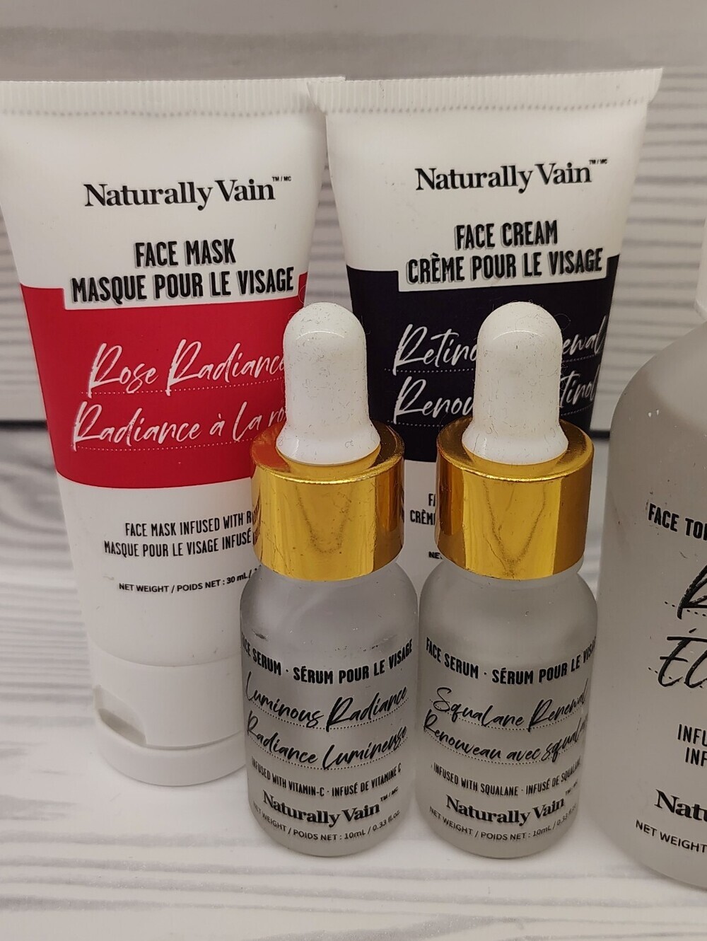 Naturally Vain Rose Peptide Argan Oil Serum Women’s Skincare Set - Bundle 10 Pcs - Picture 8 of 11